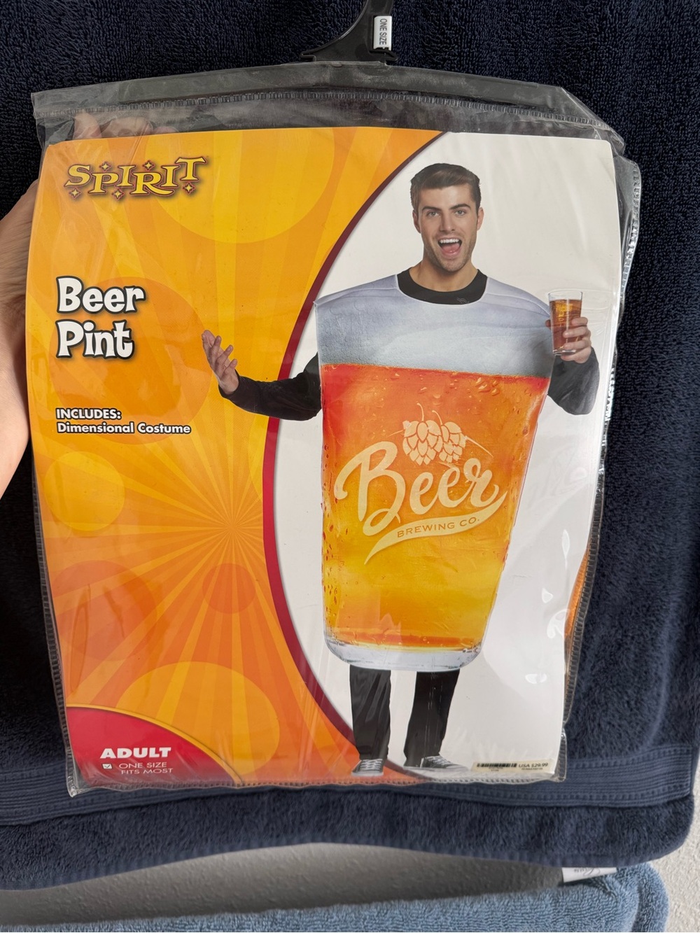 Spirit Beer Pint Costume - Orange, White, Black